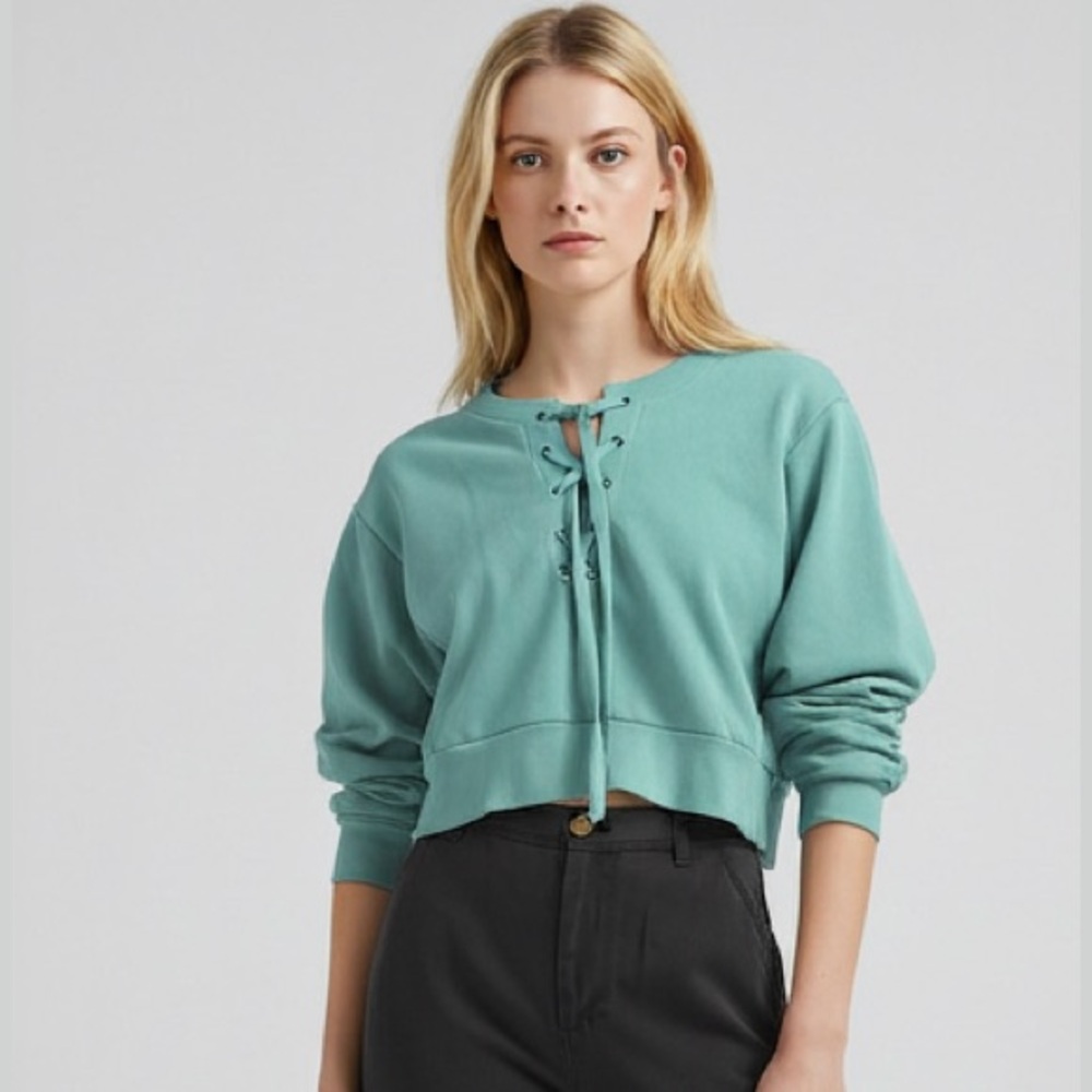 Victoria Secret short sweatshirt - teal